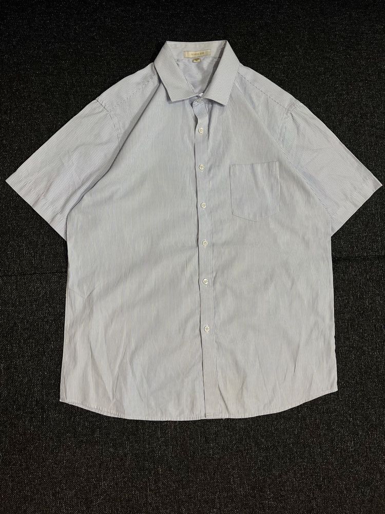blue stripes shirt