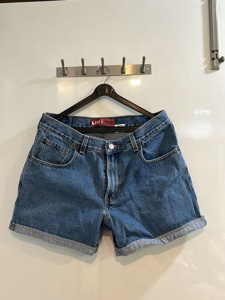 Levis Blue Denim Shorts
