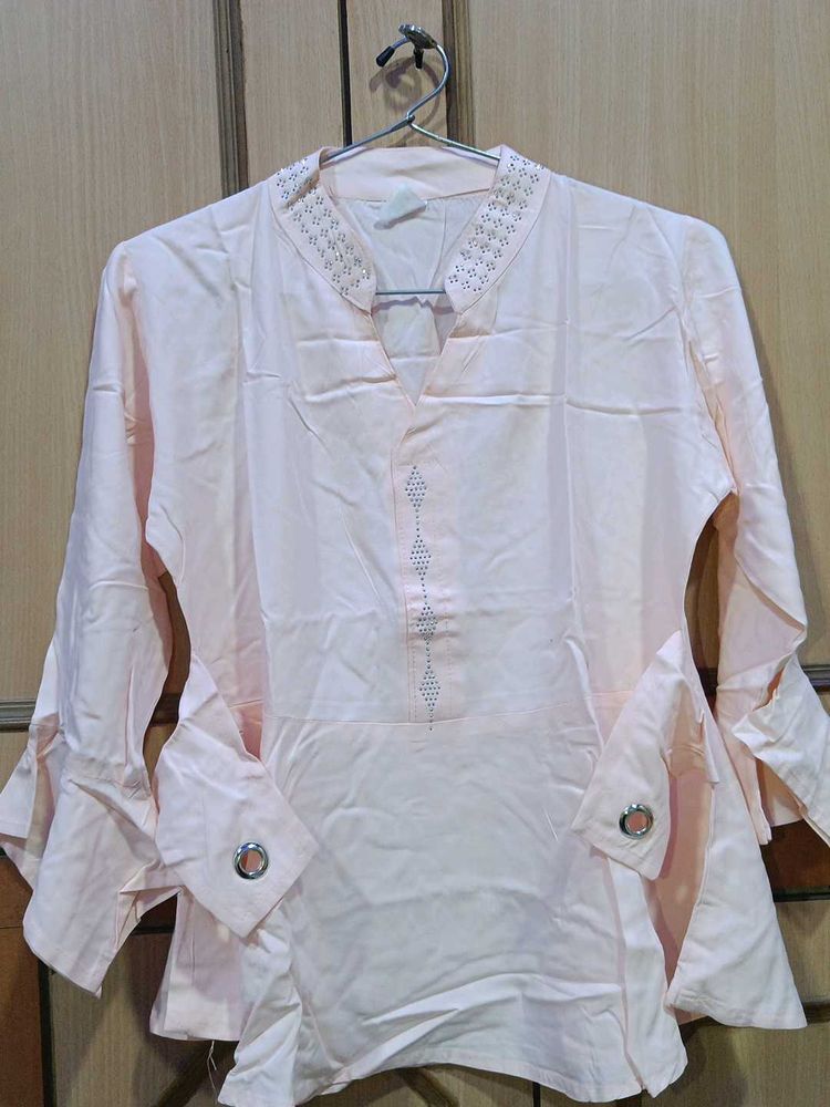 Elegant Peach Blouse