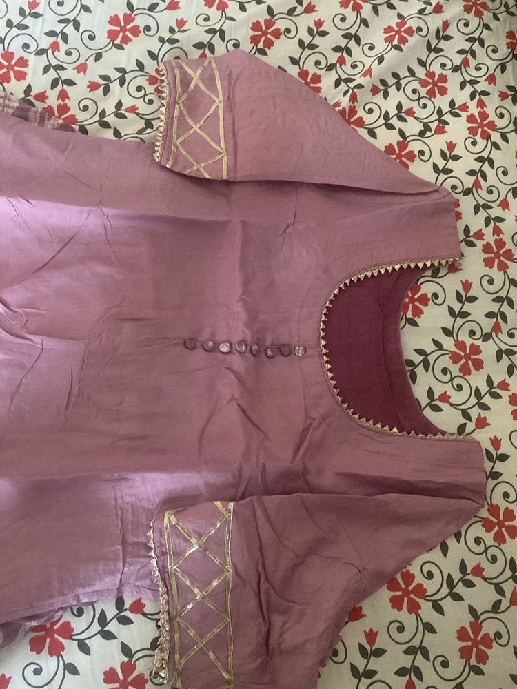 Mul Cotton Silk  Suitset With Scarf