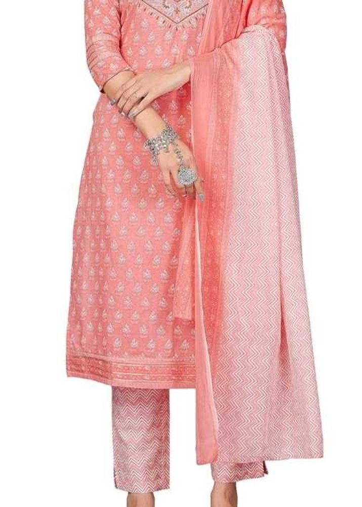 Embroidered Kurta Golden Touch With Double Liner