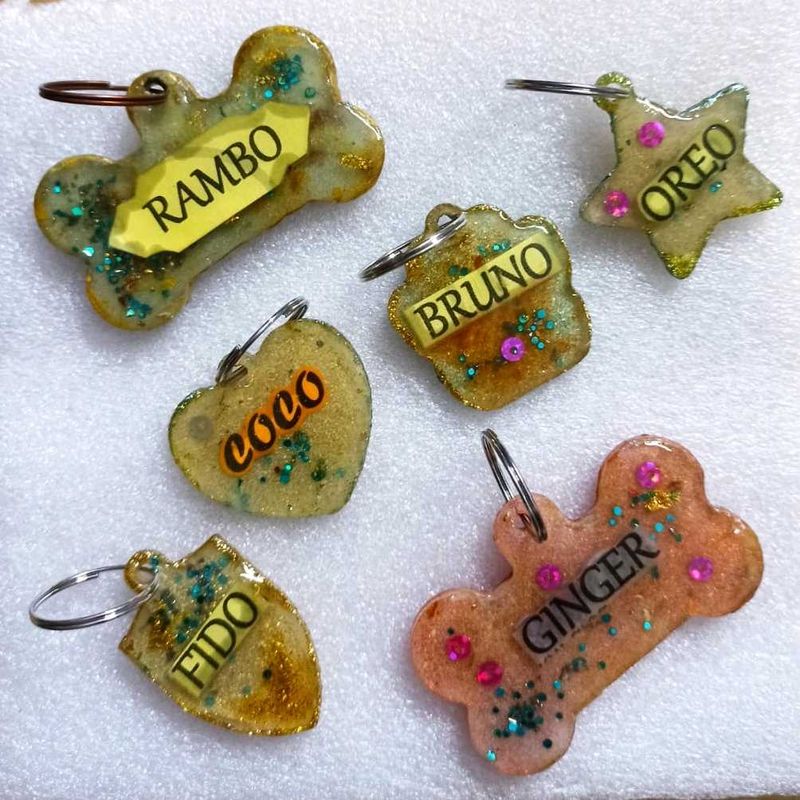 Pre-made Pet ID Tags (vintage look)