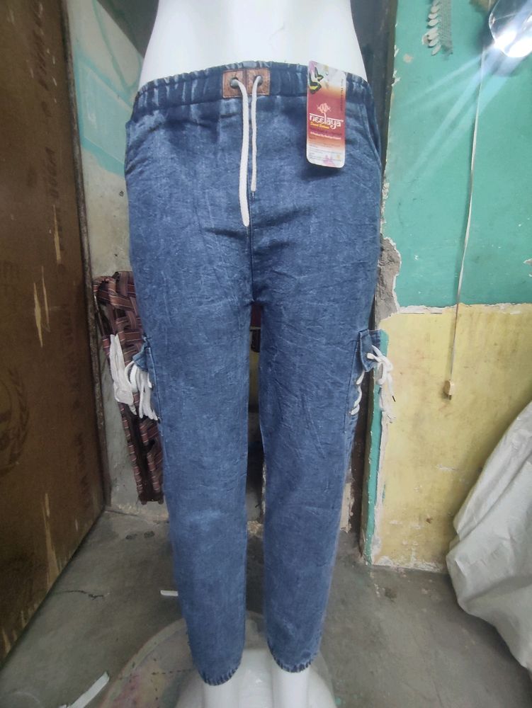Girls Pants Digine Deinam Pants Side Pocket Digine