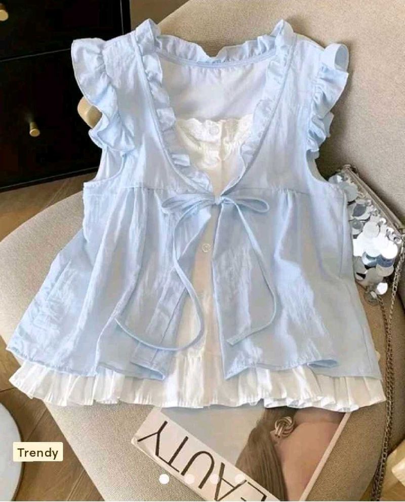 Cute Ruffle Layered Top