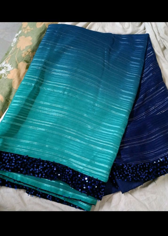 Party Wear Saree And Earrings