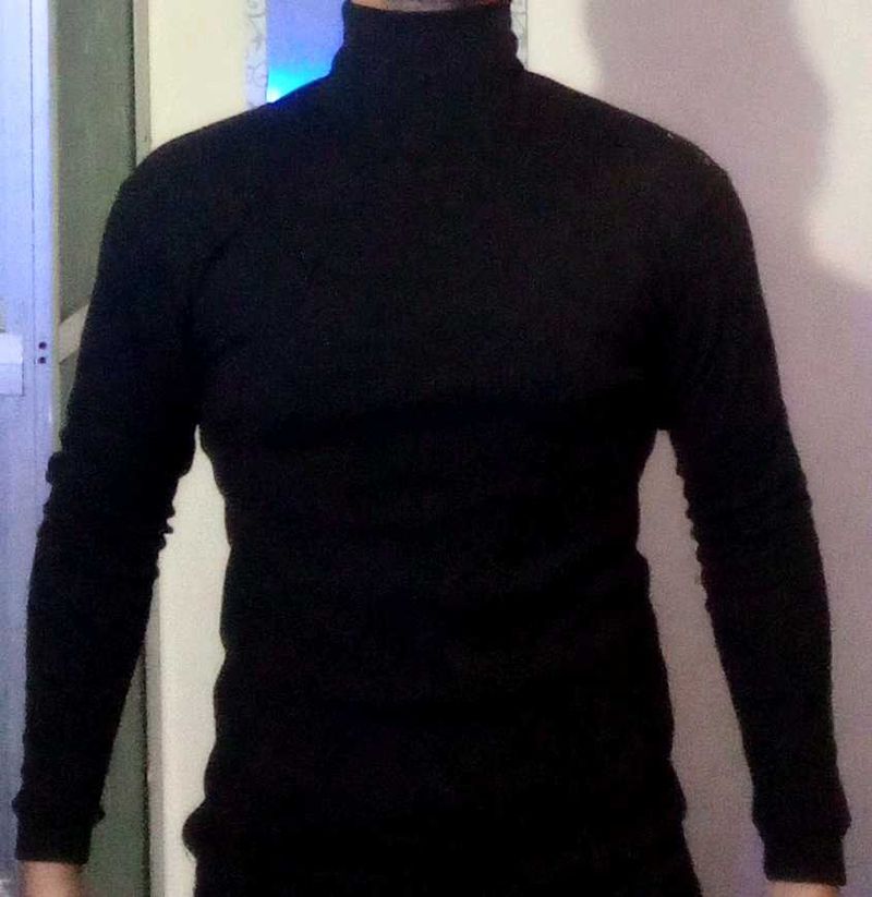 Black Turtle Neck Sweater Men.