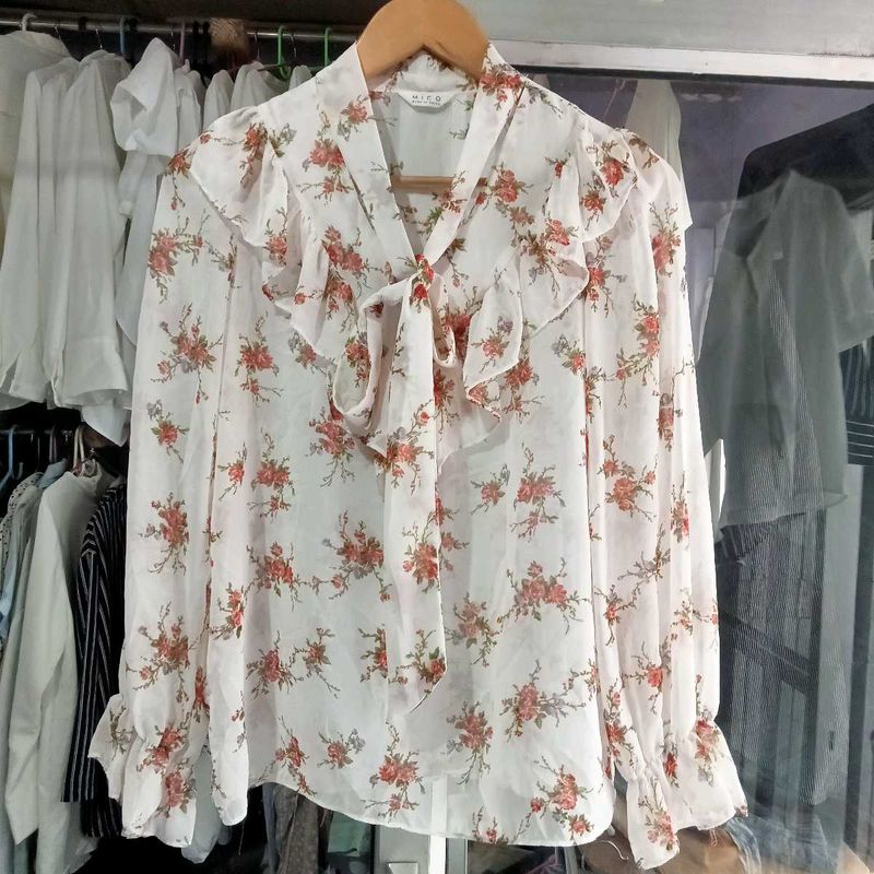 Korean Floral Top