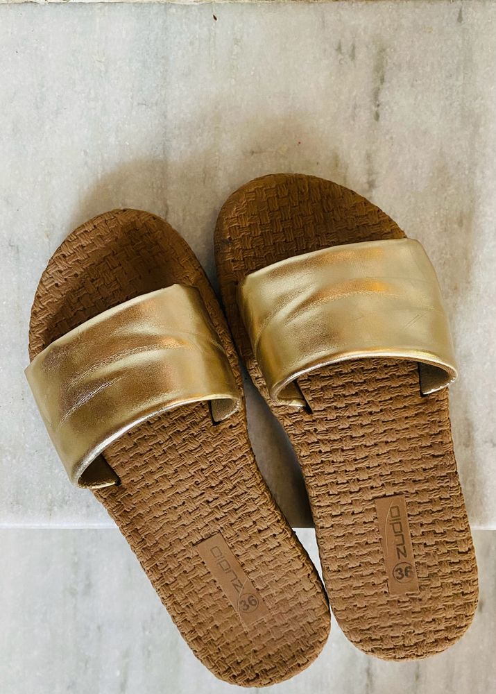 Golden Band Slippers