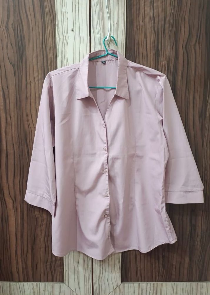 Elegant Pink 3/4 Sleeve Blouse