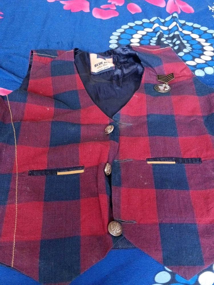 Checked Boys Waistcoat