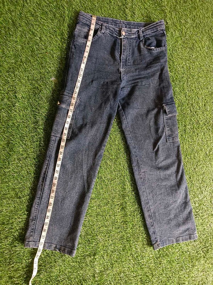 Cargo Jeans Women Black Color