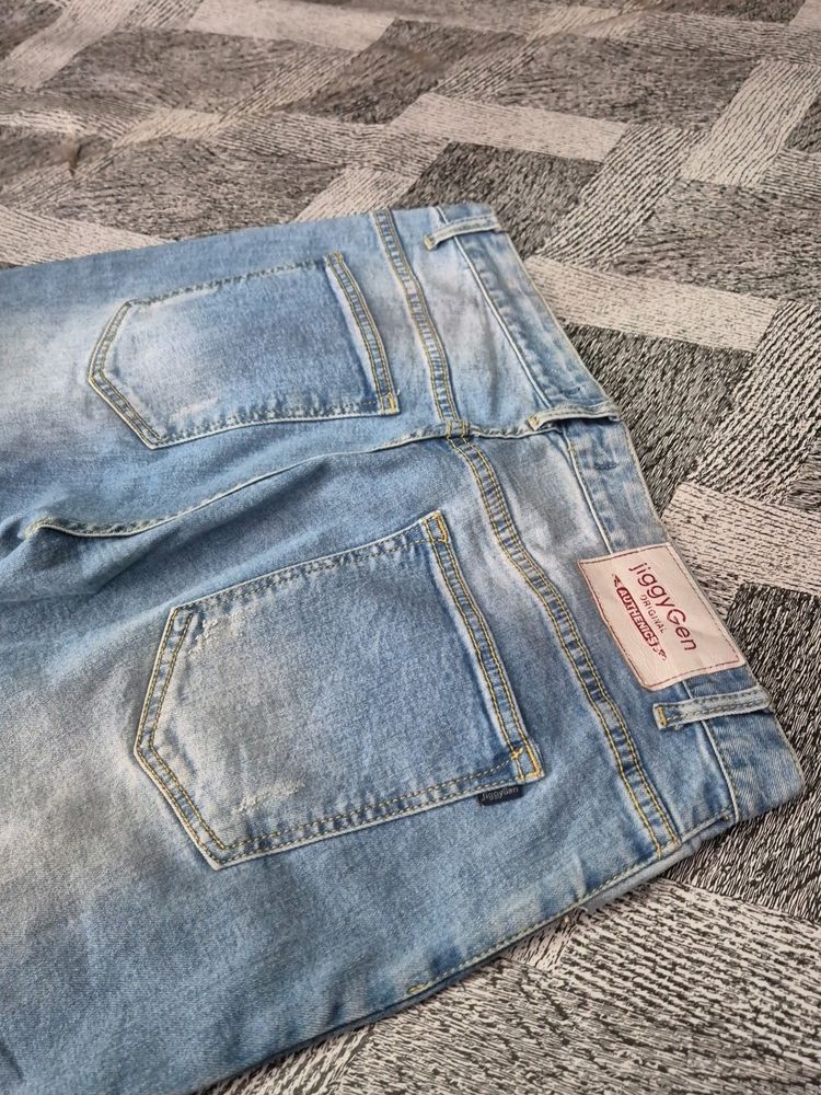 JiggyGen 34 Waist UniSex Damge Premium Jeans🔥🔥🔥