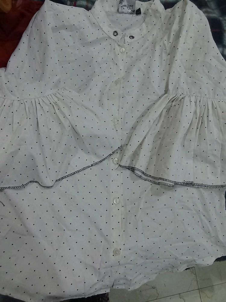 New Dotted White Top Branded Stuff