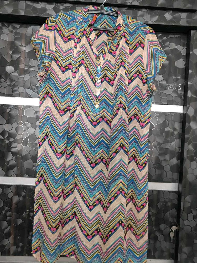 Colorful Chevron Dress