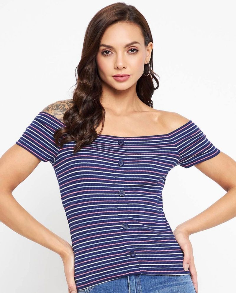 Striped Off-Shoulder Top