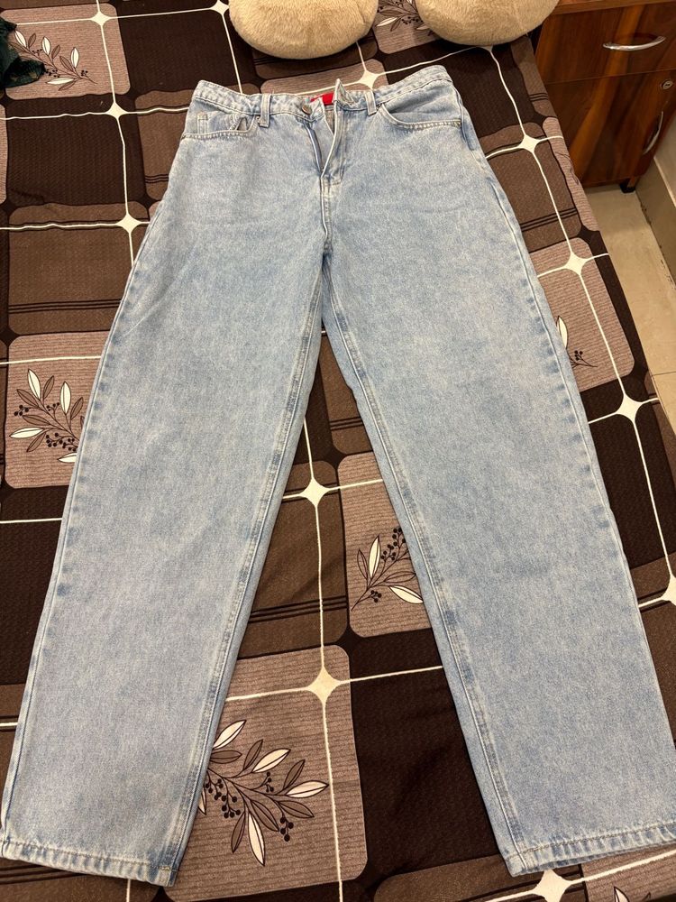 Light Wash Wide Leg Jeans
