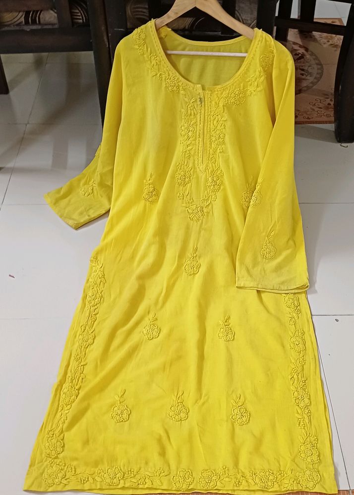Yellow Jarjat Kurti