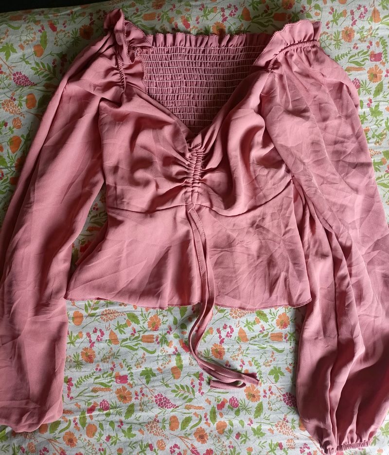 Crop Top With Drawstring