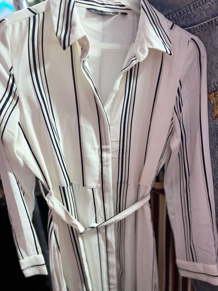 Westside Striped Shirt Dress