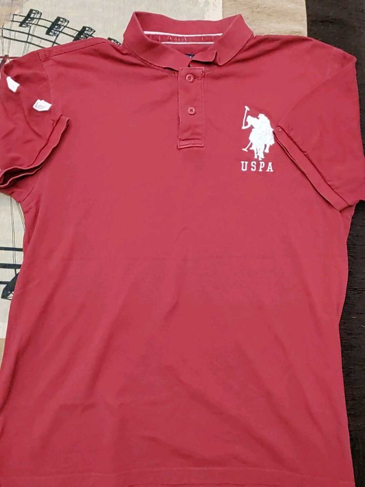 USPA Maroon Polo Shirt