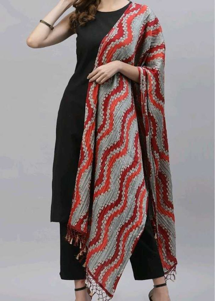 Elegant Printed Dupatta with kurta set