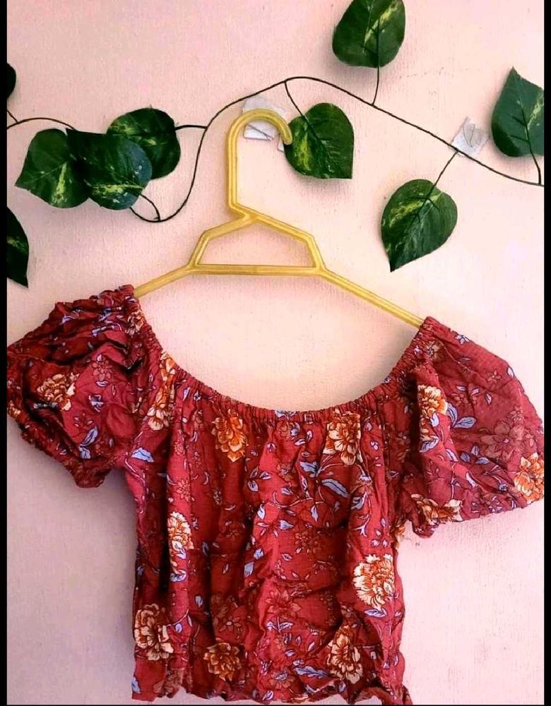 Floral Print Crop Top