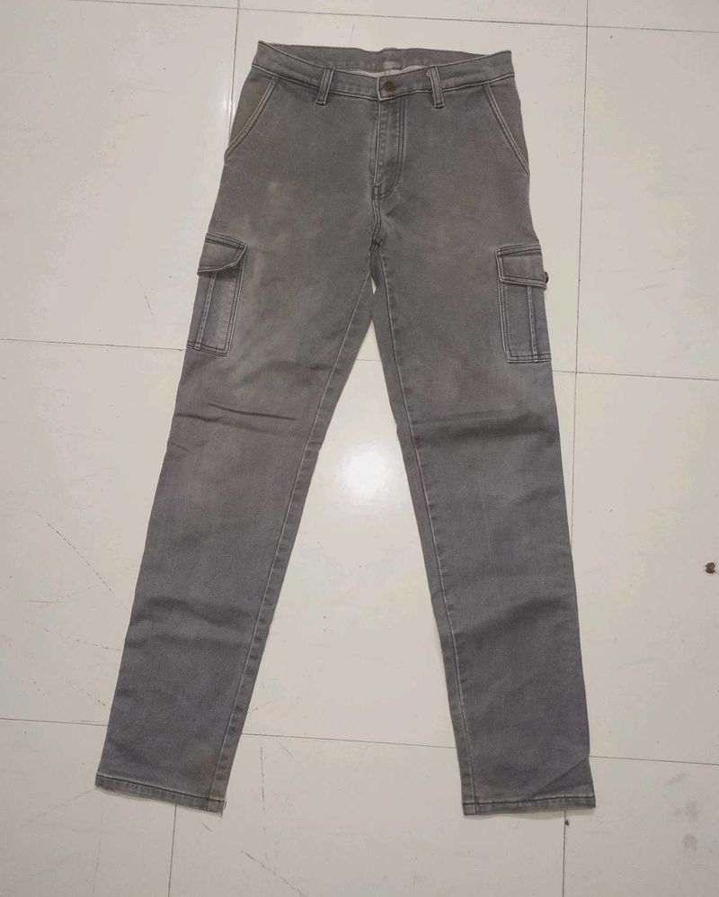 Grey Cargo Pants