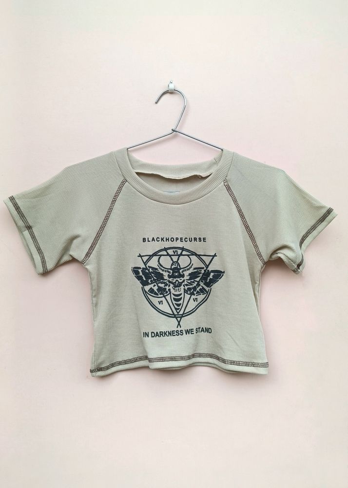 Beige crop top