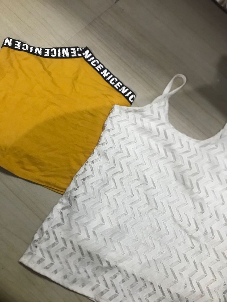Crop Top &amp; White Tank