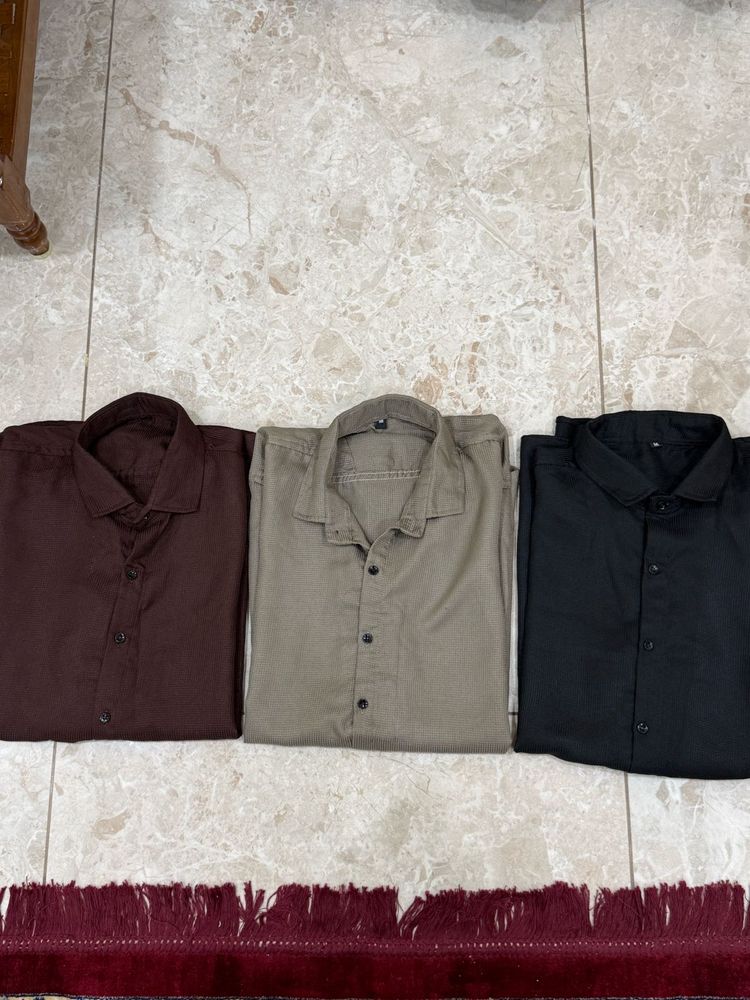 combo Men's Shirts - Casual Style (Size M)