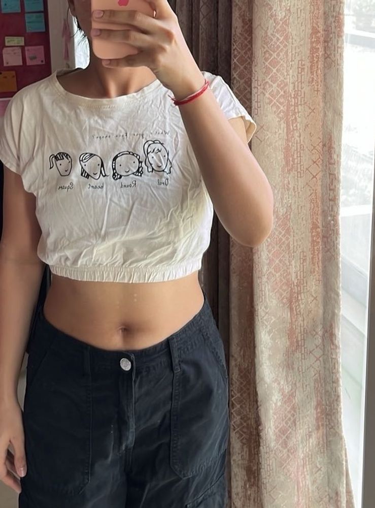 Cute Graphic Crop Top