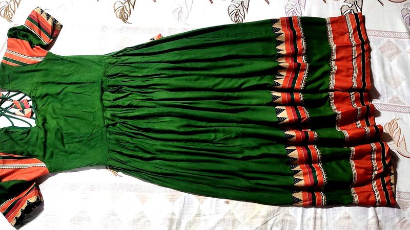 Green &amp; Orange Dress