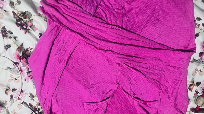 Pink Button-Down Top