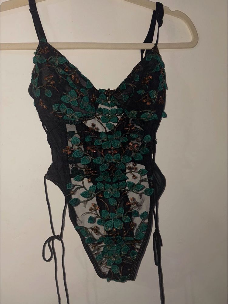 Floral Embroidered Bodysuit