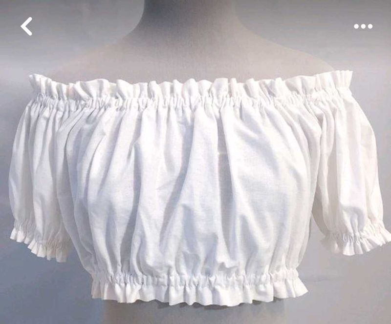 White Off-Shoulder Top
