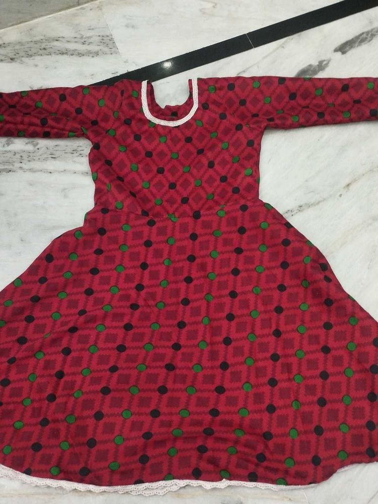 Cute Red anarkali Dress