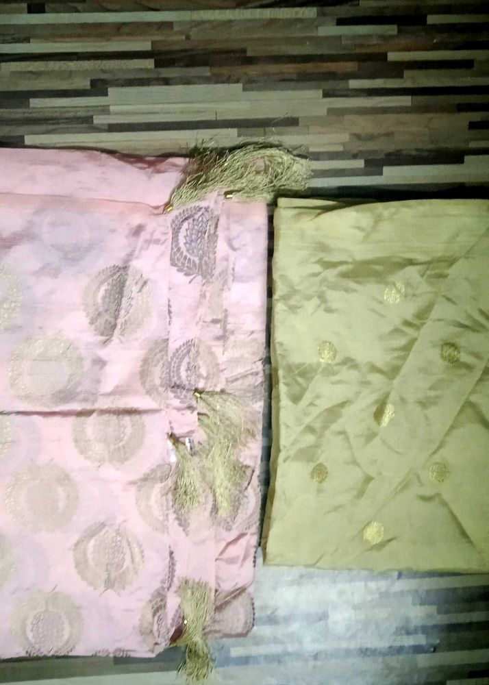 Elegant Dupatta Set - Pink &amp; Gold