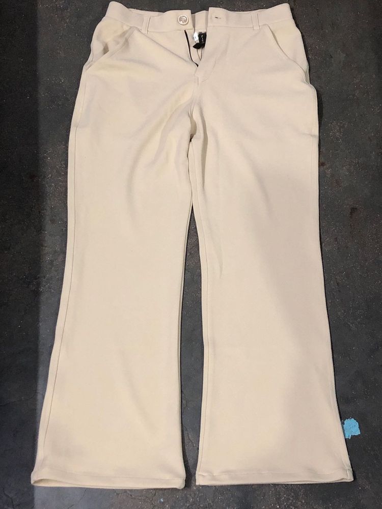Flared Beige Pants