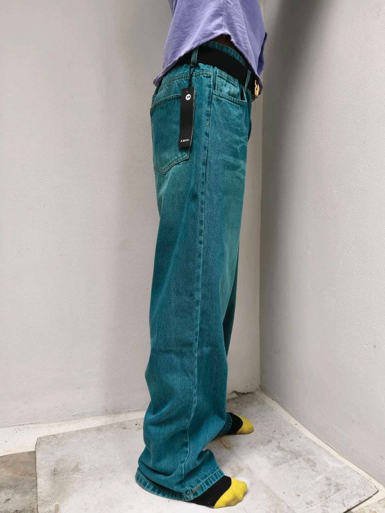 Teal Wide Leg Jeans