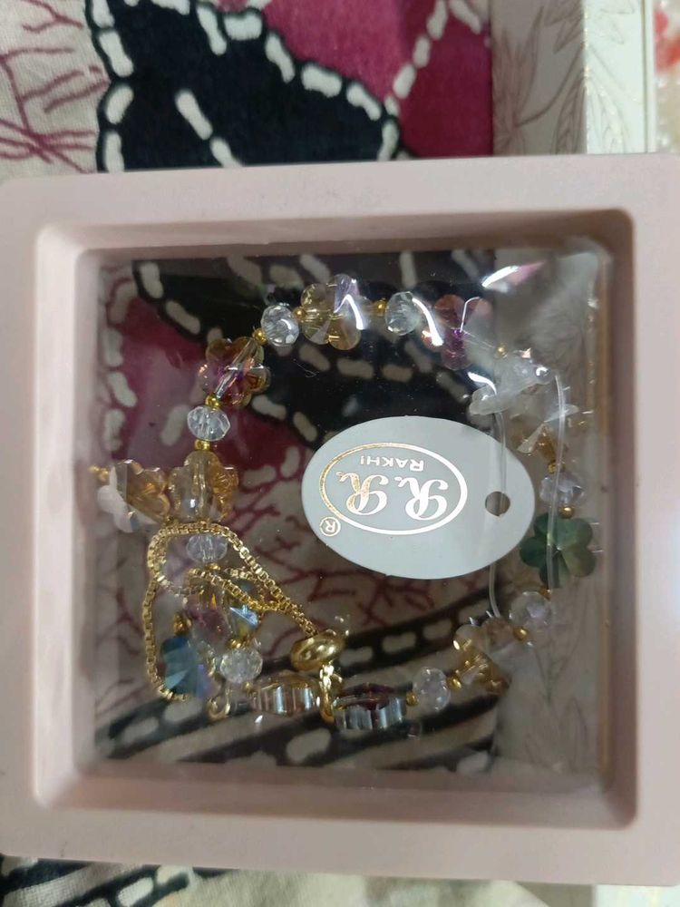 Beaded Rakhi Bracelet For Bhabi (Lumba)