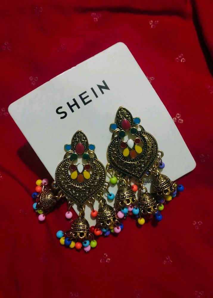 Stainless Steel Jhumka Earrings