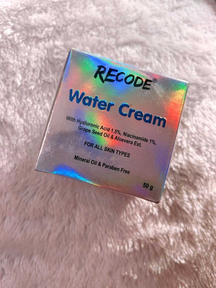 Recode Water Cream 50g | Hyaluronic Acid 1.5% &amp; Ni