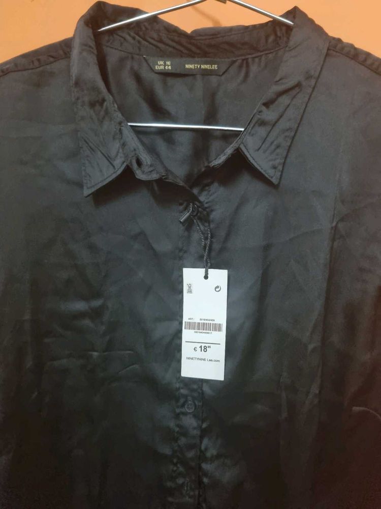 Jet Black Silky Formal Shirt