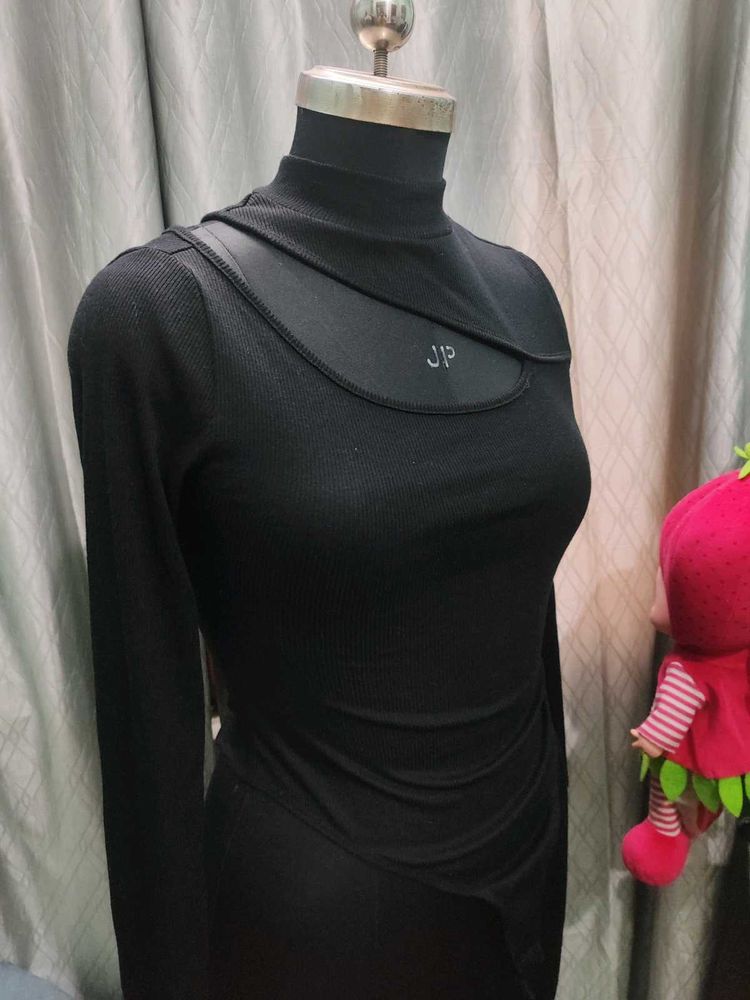 Black Turtleneck Top