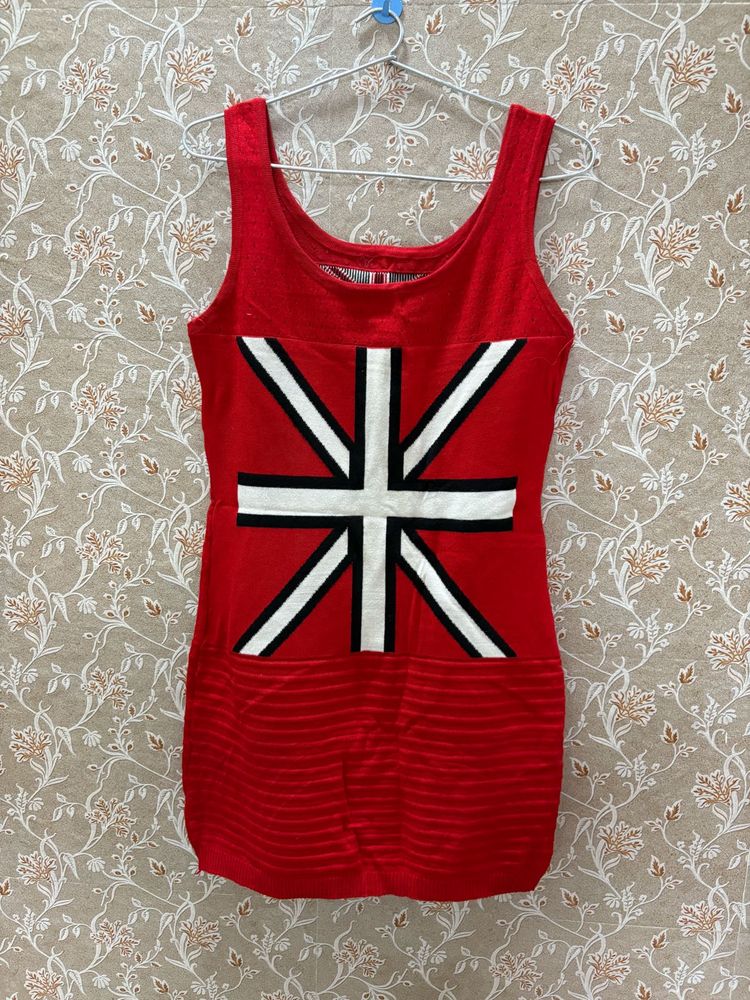Red Union Jack Mini Dress
