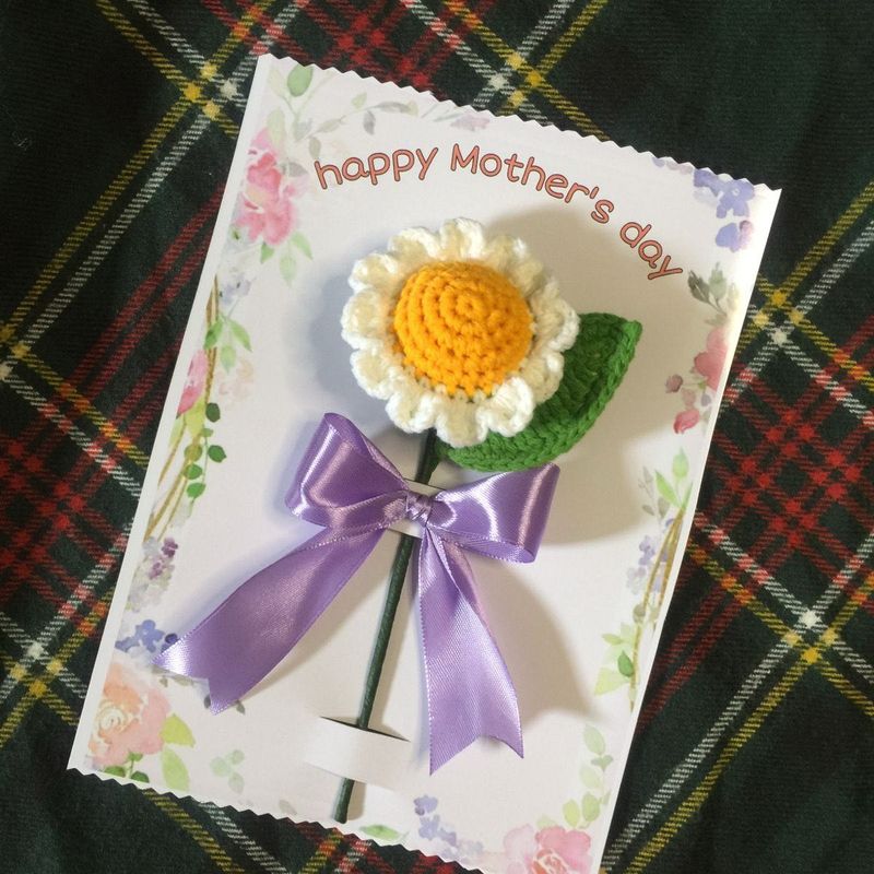 Crochet Flower Mother&#39;s Day Cards