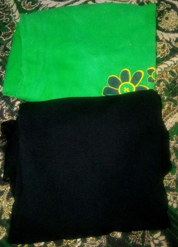 Black And Green Combo Top