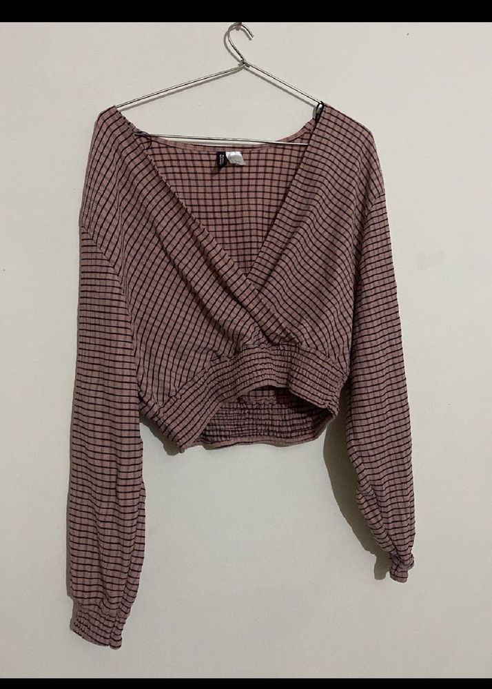 H&amp;M Plaid Crop Top