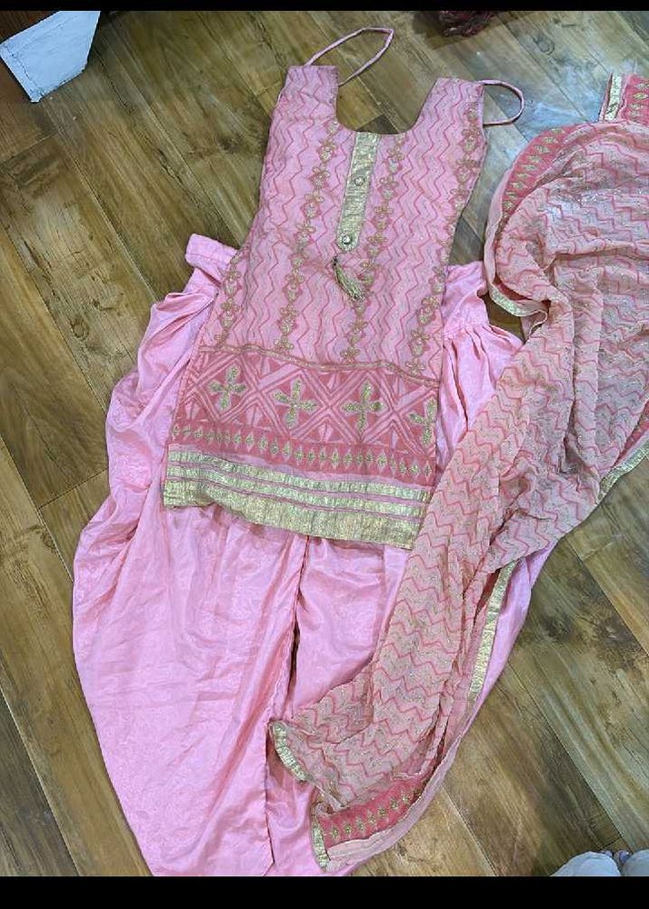 Boutique Stiched Baby Pink Suit