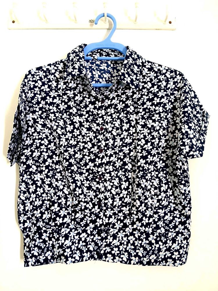 Floral Print Button-Down Shirt